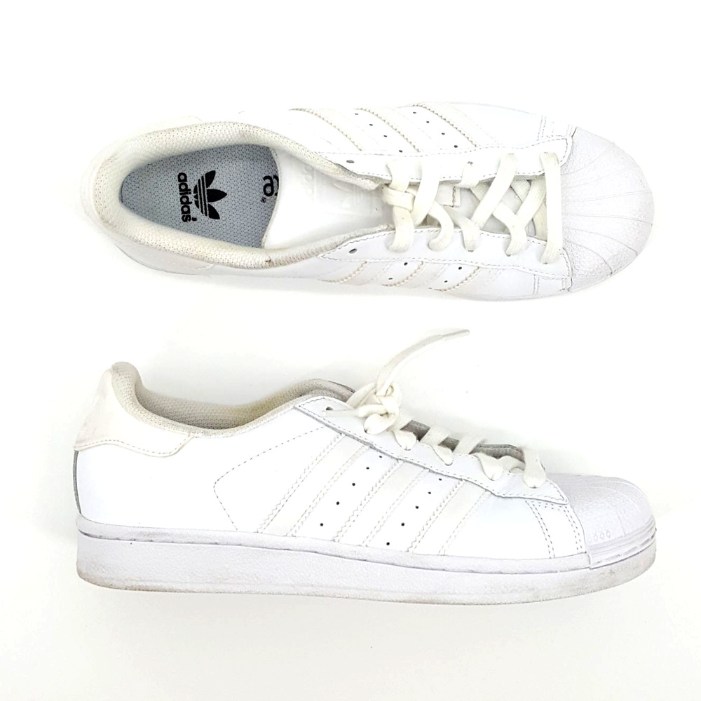 Adidas Men's Superstar All White Tennis Shoes Women's 8 / Men's 6.5